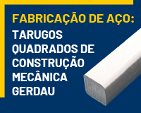 Fabricação de Aço :Tarugos Quadrados de Construção Mecânica Gerdau 