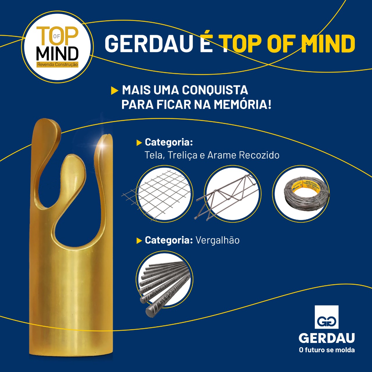 Gerdau é Top of Mind | Créditos: Divulgação Gerdau