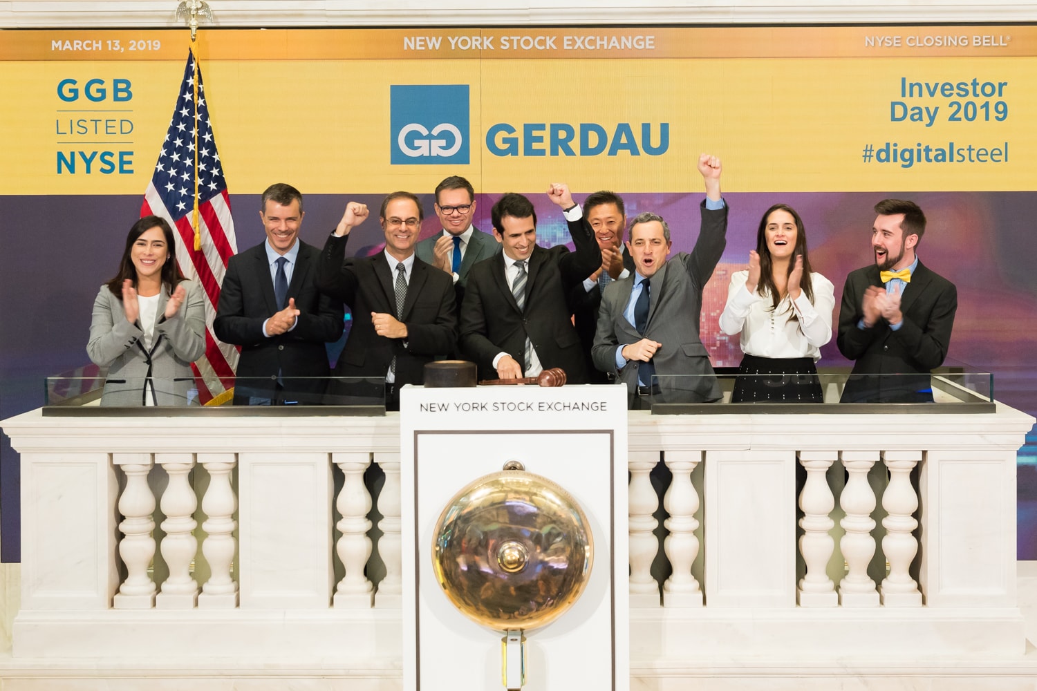 Gerdau comemora 20 anos de atuação na Bolsa de Valores de Nova York 