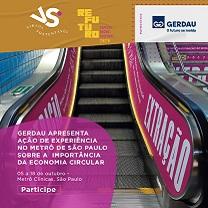 Gerdau promove ação no metrô de SP para propagar a economia circular